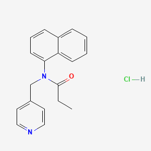 molecular formula C19H19ClN2O B6048676 N-1-naphthyl-N-(4-pyridinylmethyl)propanamide hydrochloride 