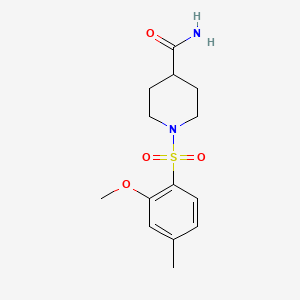 molecular formula C14H20N2O4S B604868 1-[(2-Methoxy-4-methylphenyl)sulfonyl]-4-piperidinecarboxamide CAS No. 1087639-66-4