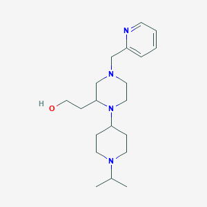 molecular formula C20H34N4O B6048688 2-[1-(1-isopropyl-4-piperidinyl)-4-(2-pyridinylmethyl)-2-piperazinyl]ethanol 
