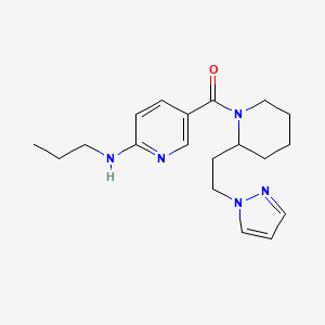 N-propyl-5-({2-[2-(1H-pyrazol-1-yl)ethyl]-1-piperidinyl}carbonyl)-2-pyridinamine