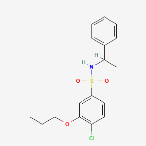 molecular formula C17H20ClNO3S B604871 4-chloro-N-(1-phenylethyl)-3-propoxybenzenesulfonamide CAS No. 1206137-59-8