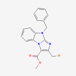 molecular formula C19H16BrN3O2 B6048717 methyl 9-benzyl-2-(bromomethyl)-9H-imidazo[1,2-a]benzimidazole-3-carboxylate 