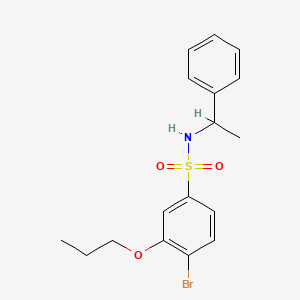 molecular formula C17H20BrNO3S B604872 4-bromo-N-(1-phenylethyl)-3-propoxybenzenesulfonamide CAS No. 1206091-96-4