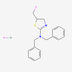 N,N-dibenzyl-5-(iodomethyl)-4,5-dihydro-1,3-thiazol-2-amine hydroiodide