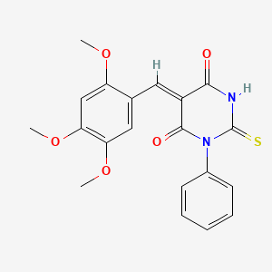 1-phenyl-2-thioxo-5-(2,4,5-trimethoxybenzylidene)dihydro-4,6(1H,5H)-pyrimidinedione