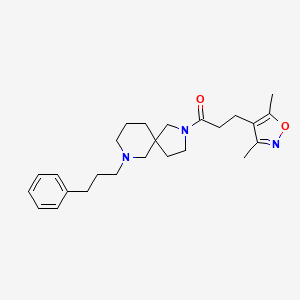 molecular formula C25H35N3O2 B6048755 2-[3-(3,5-dimethyl-4-isoxazolyl)propanoyl]-7-(3-phenylpropyl)-2,7-diazaspiro[4.5]decane 