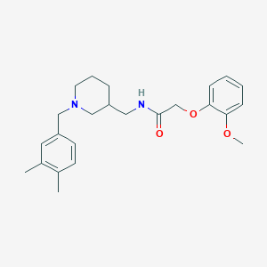 molecular formula C24H32N2O3 B6048773 N-{[1-(3,4-dimethylbenzyl)-3-piperidinyl]methyl}-2-(2-methoxyphenoxy)acetamide 