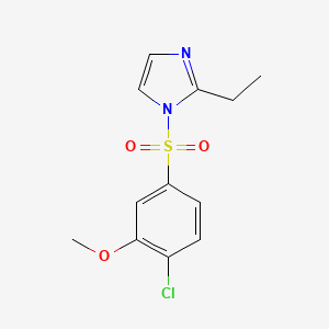molecular formula C12H13ClN2O3S B604878 1-[(4-chloro-3-methoxyphenyl)sulfonyl]-2-ethyl-1H-imidazole CAS No. 1219589-51-1