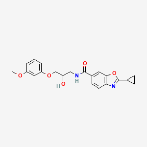 2-cyclopropyl-N-[2-hydroxy-3-(3-methoxyphenoxy)propyl]-1,3-benzoxazole-6-carboxamide