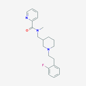 molecular formula C21H26FN3O B6048784 N-({1-[2-(2-fluorophenyl)ethyl]-3-piperidinyl}methyl)-N-methyl-2-pyridinecarboxamide 