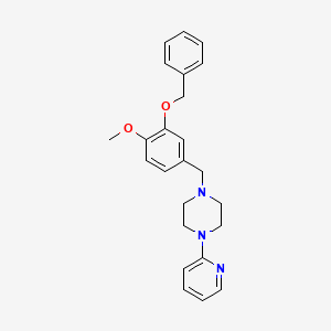 molecular formula C24H27N3O2 B6048826 1-[3-(benzyloxy)-4-methoxybenzyl]-4-(2-pyridinyl)piperazine 