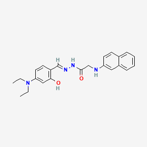 molecular formula C23H26N4O2 B6048834 N'-[4-(diethylamino)-2-hydroxybenzylidene]-2-(2-naphthylamino)acetohydrazide 