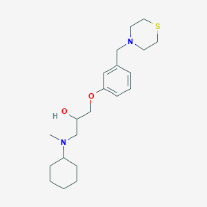 molecular formula C21H34N2O2S B6048841 1-[cyclohexyl(methyl)amino]-3-[3-(4-thiomorpholinylmethyl)phenoxy]-2-propanol 