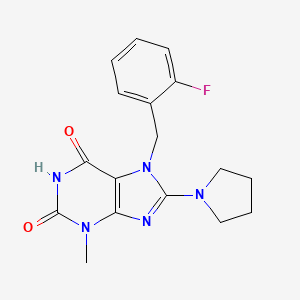 7-(2-fluorobenzyl)-3-methyl-8-(1-pyrrolidinyl)-3,7-dihydro-1H-purine-2,6-dione