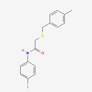 N-(4-iodophenyl)-2-[(4-methylbenzyl)thio]acetamide