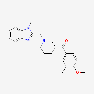 molecular formula C24H29N3O2 B6048914 (4-methoxy-3,5-dimethylphenyl){1-[(1-methyl-1H-benzimidazol-2-yl)methyl]-3-piperidinyl}methanone 