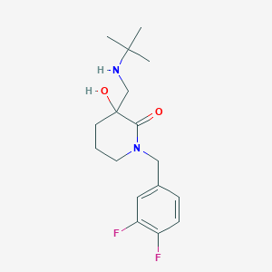 molecular formula C17H24F2N2O2 B6048962 3-[(tert-butylamino)methyl]-1-(3,4-difluorobenzyl)-3-hydroxy-2-piperidinone 