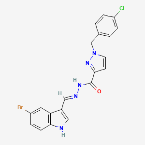 N'-[(5-bromo-1H-indol-3-yl)methylene]-1-(4-chlorobenzyl)-1H-pyrazole-3-carbohydrazide