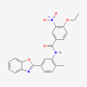 molecular formula C23H19N3O5 B6048966 N-[5-(1,3-benzoxazol-2-yl)-2-methylphenyl]-4-ethoxy-3-nitrobenzamide 