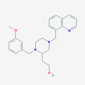 2-[1-(3-methoxybenzyl)-4-(8-quinolinylmethyl)-2-piperazinyl]ethanol