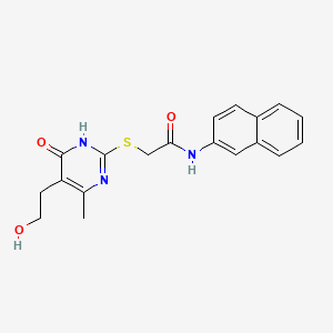 2-{[5-(2-hydroxyethyl)-4-methyl-6-oxo-1,6-dihydro-2-pyrimidinyl]thio}-N-2-naphthylacetamide