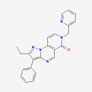 2-ethyl-3-phenyl-7-(2-pyridinylmethyl)pyrazolo[1,5-a]pyrido[3,4-e]pyrimidin-6(7H)-one