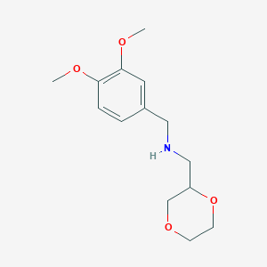 molecular formula C14H21NO4 B6049026 (3,4-dimethoxybenzyl)(1,4-dioxan-2-ylmethyl)amine 