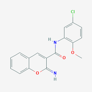 molecular formula C17H13ClN2O3 B6049027 N-(5-chloro-2-methoxyphenyl)-2-imino-2H-chromene-3-carboxamide 