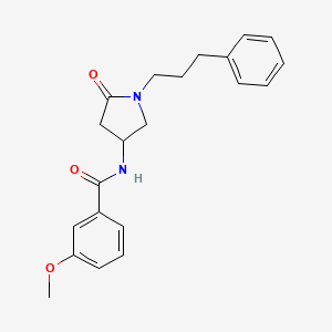 3-methoxy-N-[5-oxo-1-(3-phenylpropyl)-3-pyrrolidinyl]benzamide