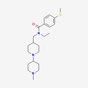 molecular formula C22H35N3OS B6049046 N-ethyl-N-[(1'-methyl-1,4'-bipiperidin-4-yl)methyl]-4-(methylthio)benzamide 