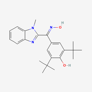 (3,5-di-tert-butyl-4-hydroxyphenyl)(1-methyl-1H-benzimidazol-2-yl)methanone oxime