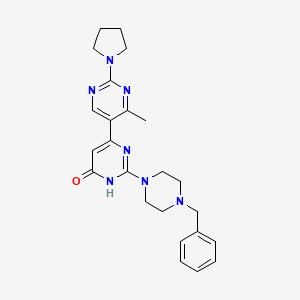 2-(4-benzyl-1-piperazinyl)-4'-methyl-2'-(1-pyrrolidinyl)-4,5'-bipyrimidin-6(1H)-one