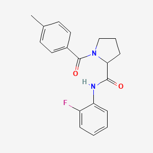 N-(2-fluorophenyl)-1-(4-methylbenzoyl)prolinamide