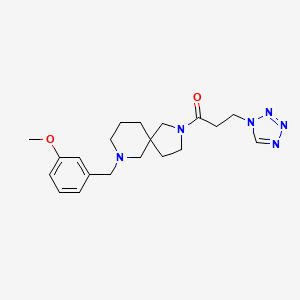 molecular formula C20H28N6O2 B6049079 7-(3-methoxybenzyl)-2-[3-(1H-tetrazol-1-yl)propanoyl]-2,7-diazaspiro[4.5]decane 