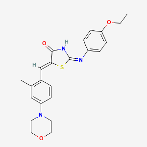 molecular formula C23H25N3O3S B6049087 2-[(4-ethoxyphenyl)imino]-5-[2-methyl-4-(4-morpholinyl)benzylidene]-1,3-thiazolidin-4-one 