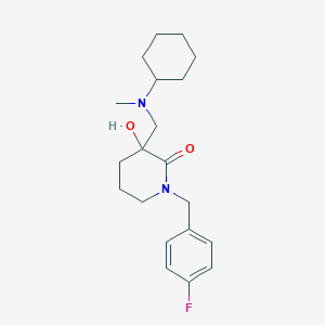 molecular formula C20H29FN2O2 B6049099 3-{[cyclohexyl(methyl)amino]methyl}-1-(4-fluorobenzyl)-3-hydroxy-2-piperidinone 