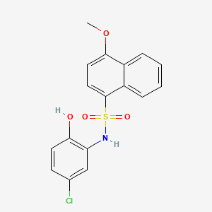 B604911 N-(5-chloro-2-hydroxyphenyl)-4-methoxynaphthalene-1-sulfonamide CAS No. 1172349-44-8