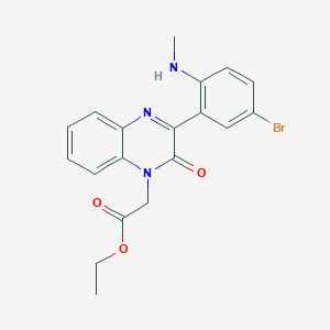 molecular formula C19H18BrN3O3 B6049130 ethyl [3-[5-bromo-2-(methylamino)phenyl]-2-oxo-1(2H)-quinoxalinyl]acetate 