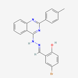 molecular formula C22H17BrN4O B6049141 5-bromo-2-hydroxybenzaldehyde [2-(4-methylphenyl)-4-quinazolinyl]hydrazone 