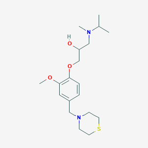 molecular formula C19H32N2O3S B6049150 1-[isopropyl(methyl)amino]-3-[2-methoxy-4-(4-thiomorpholinylmethyl)phenoxy]-2-propanol 