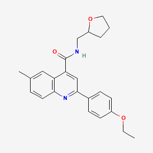 2-(4-ethoxyphenyl)-6-methyl-N-(tetrahydro-2-furanylmethyl)-4-quinolinecarboxamide