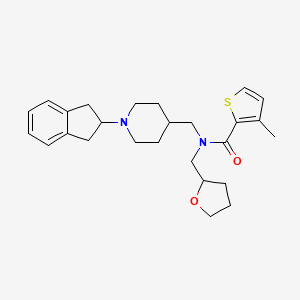 N-{[1-(2,3-dihydro-1H-inden-2-yl)-4-piperidinyl]methyl}-3-methyl-N-(tetrahydro-2-furanylmethyl)-2-thiophenecarboxamide