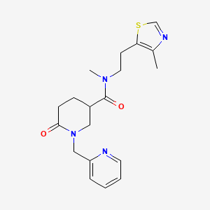 N-methyl-N-[2-(4-methyl-1,3-thiazol-5-yl)ethyl]-6-oxo-1-(2-pyridinylmethyl)-3-piperidinecarboxamide