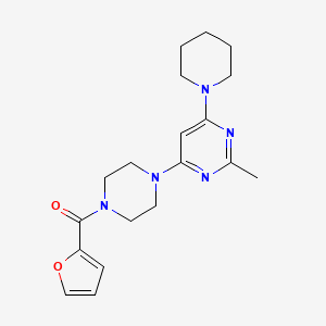 molecular formula C19H25N5O2 B6049193 4-[4-(2-furoyl)-1-piperazinyl]-2-methyl-6-(1-piperidinyl)pyrimidine 