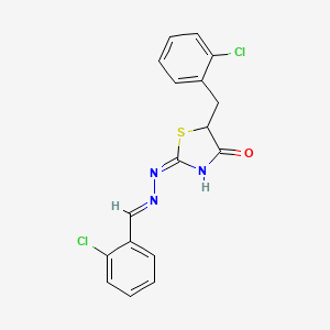 2-chlorobenzaldehyde [5-(2-chlorobenzyl)-4-oxo-1,3-thiazolidin-2-ylidene]hydrazone