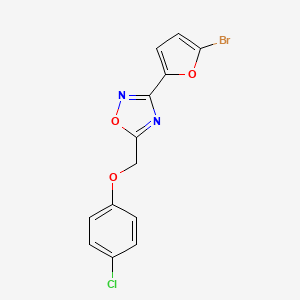 molecular formula C13H8BrClN2O3 B6049215 3-(5-bromo-2-furyl)-5-[(4-chlorophenoxy)methyl]-1,2,4-oxadiazole 