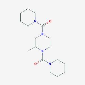 molecular formula C17H30N4O2 B6049238 2-methyl-1,4-bis(1-piperidinylcarbonyl)piperazine 