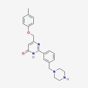 6-[(4-methylphenoxy)methyl]-2-[3-(1-piperazinylmethyl)phenyl]-4(3H)-pyrimidinone trifluoroacetate