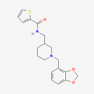 molecular formula C19H22N2O3S B6049263 N-{[1-(1,3-benzodioxol-4-ylmethyl)-3-piperidinyl]methyl}-2-thiophenecarboxamide 