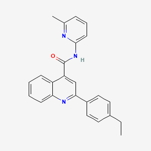 molecular formula C24H21N3O B6049268 2-(4-ethylphenyl)-N-(6-methyl-2-pyridinyl)-4-quinolinecarboxamide 